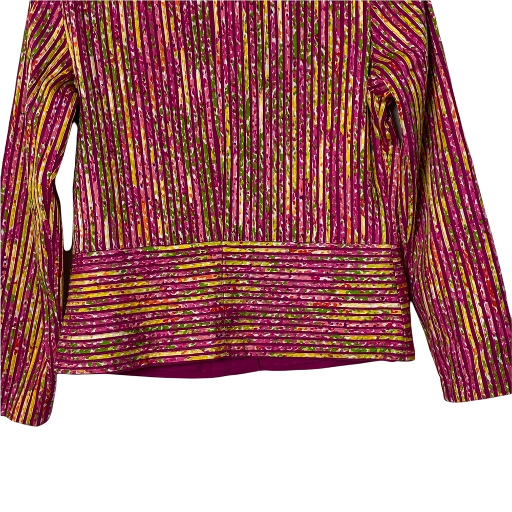 Chico's Multicolored Layered Textured Jacket Blazer - Picture 6 of 7